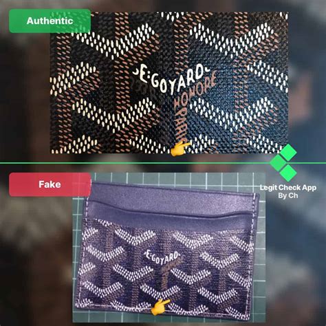 goyard fake card holder|how to authenticate goyard.